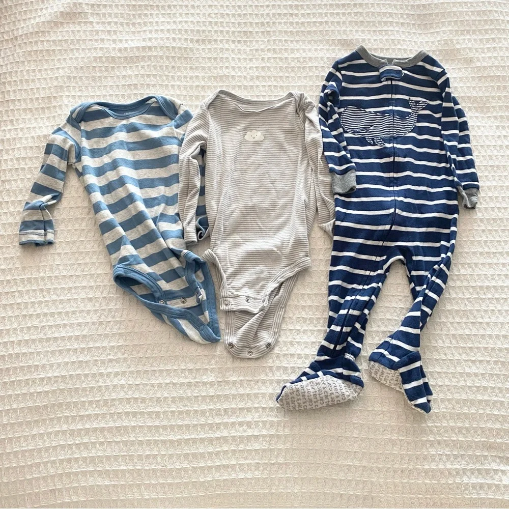 Carter’s long sleeve boys onesie bundle size 12M
